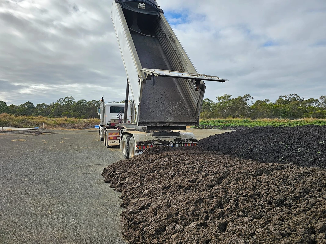Biosolids unloading