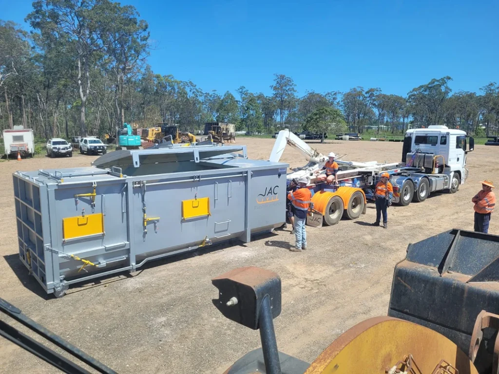 Biosolids truck & bin loading